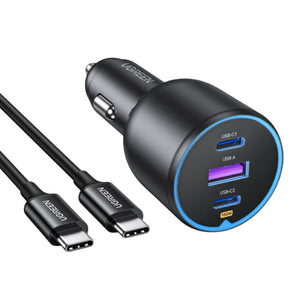 UGREEN Cargador Coche USB C de 130W con 3 Puertos
