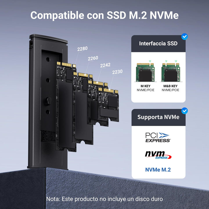 UGREEN 10Gbps M.2 NVMe SSD Carcasa