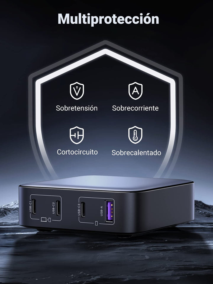 UGREEN Nexode 100W GAN II Tech USB C Cargador de Escritorio