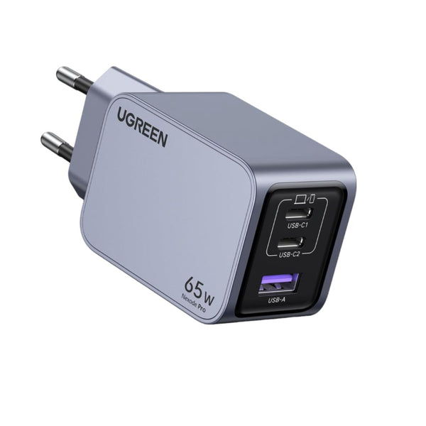 UGREEN Nexode Pro 65W Cargador GAN, Cargador de 3 Puertos