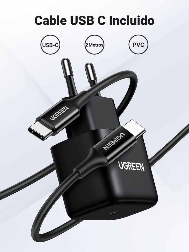 UGREEN 25W Cargador USB C Soporta Galaxy Fast Charging