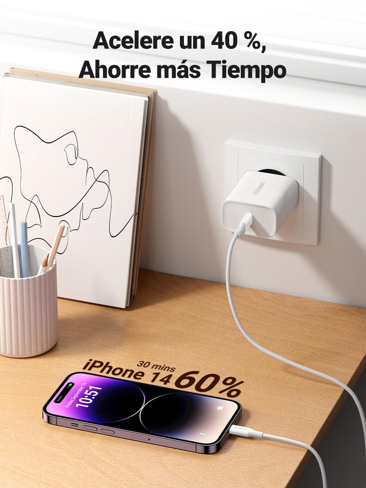 UGREEN Cargador Rápido Tipo C de 30W