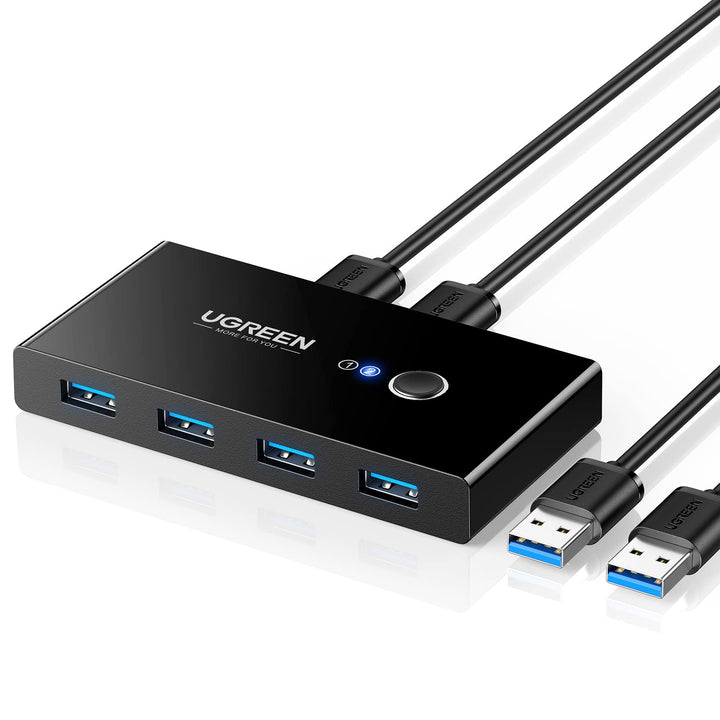 UGREEN 4 Puertos USB 3.0 Switch 2 Entradas y 4 Salidas Switch