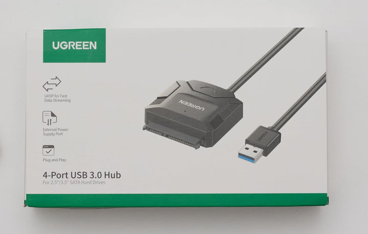 UGREEN Adaptador SATA 2,5" 3,5" HDD SSD 20TB, Cable SATA USB 3.0