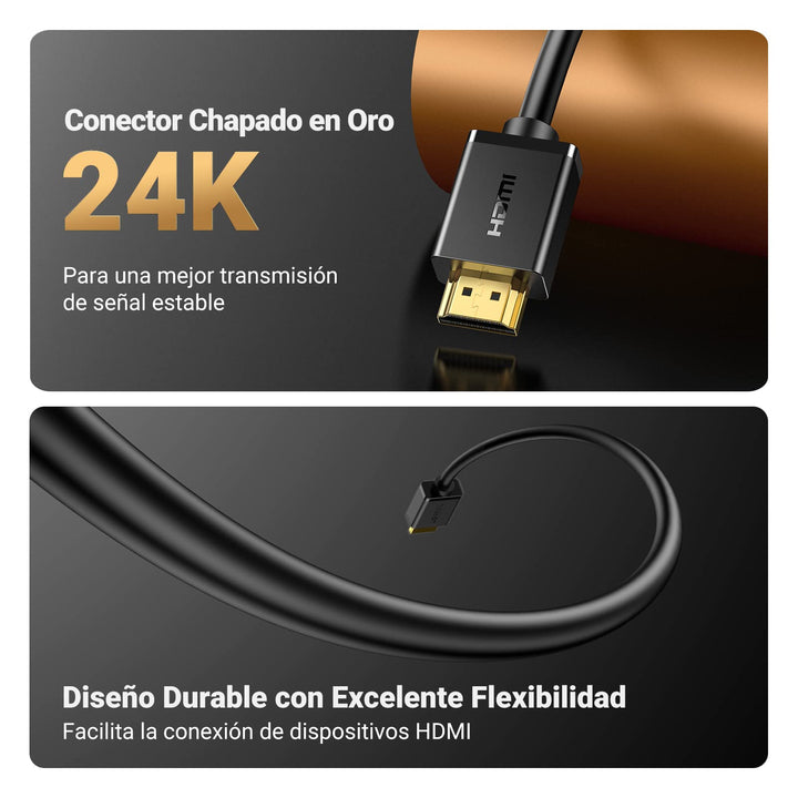 UGREEN Cable Alargador HDMI, 4K@60Hz Cable de Extensión HDMI