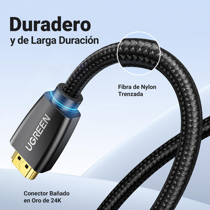 UGREEN Cable HDMI 4K 60Hz UHD Cable HDMI 2.0 Alta Velocidad 18Gbps