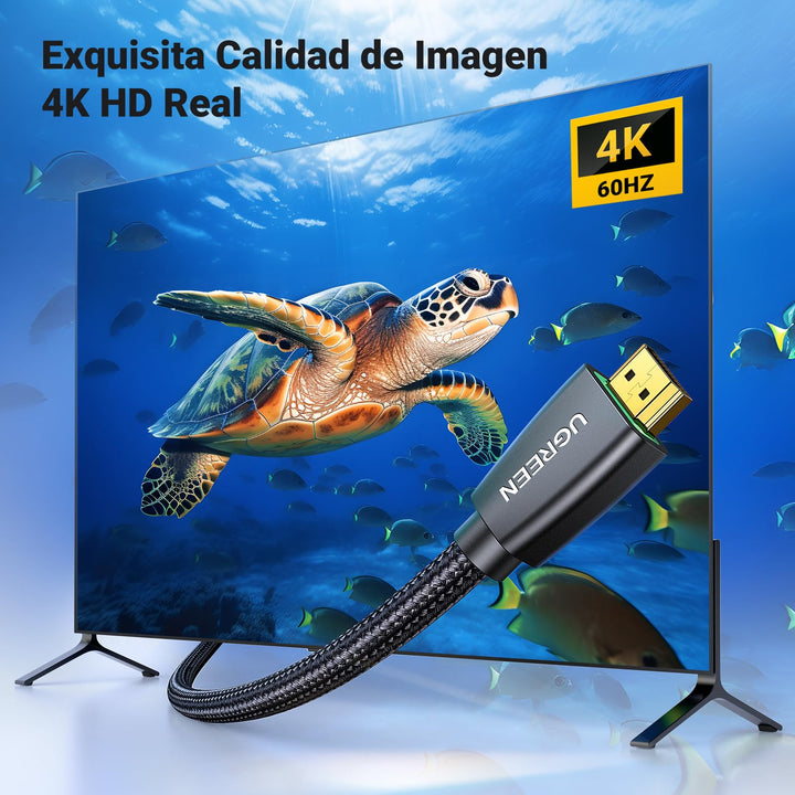 UGREEN Cable HDMI 4K 60Hz UHD Cable HDMI 2.0 Alta Velocidad 18Gbps