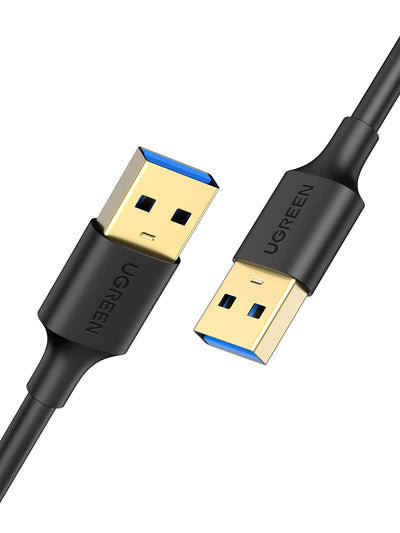 UGREEN Cable USB 3.0, Cable USB Tipo A Macho a Tipo A Macho, Transferencia de Datos de Alta Velocidad de hasta 5 Gbit para Ordenador, Portátil, Disco Duro, Impresora, Módems y Más
