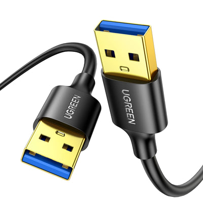 UGREEN Cable USB 3.0, Cable USB Tipo A Macho a Tipo A Macho, Transferencia de Datos de Alta Velocidad de hasta 5 Gbps para Ordenador, Portátil, Disco Duro, Impresora, Módems y Más(1 Metro)