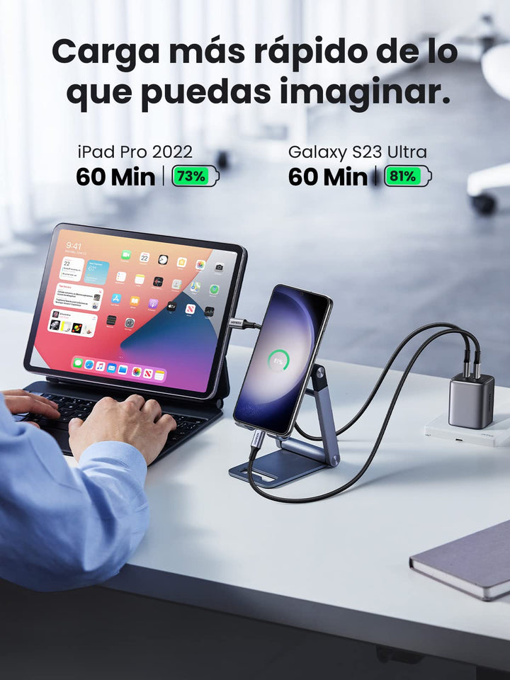 UGREEN Cable USB C 2Pack 60W PD 3.0, Cable Tipo C Carga