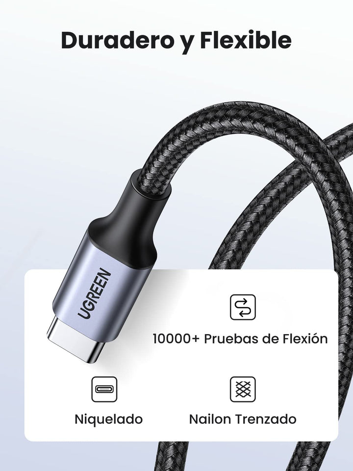 UGREEN Cable USB C 2Pack 60W PD 3.0, Cable Tipo C Carga