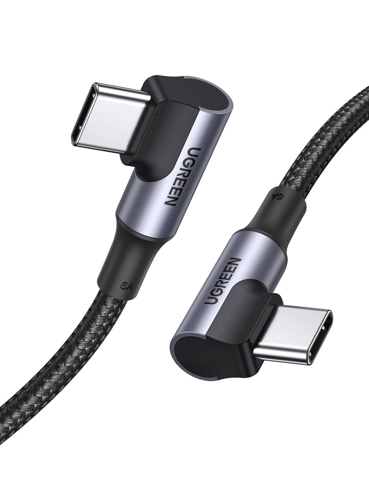 UGREEN Cable USB C PD 100W, Cable USB Tipo C Carga Rápida 90 Grados