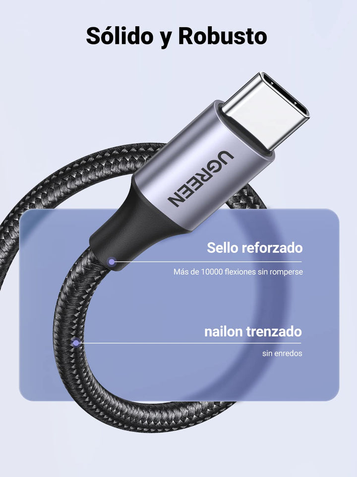 UGREEN Cable USB C USB A 2Pack Carga Rápida 3A QC 3.0, Cable Tipo C