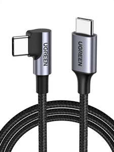 UGREEN Cable Tipo C de 60W con Ángulo Recto y PD 3.0