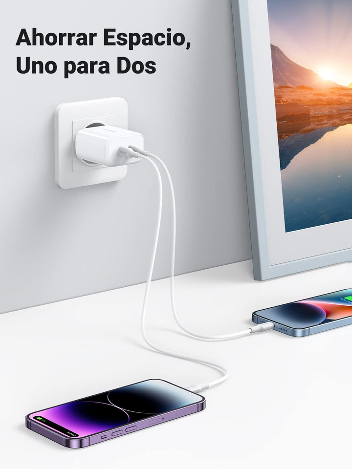 UGREEN Cargador iPhone 40W Doble USB C, USB C Charger