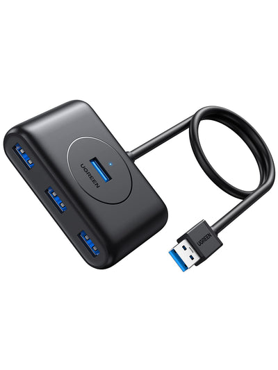 UGREEN Hub USB 3.0 4 Puertos 5Gbps con Cable de 1 Metro, Compatible con PC, PS5, PS4, Raspberry pi 4, Xbox X/S, Macbook Pro Air, Disco Duro, Memoria USB, Lector de Tarjetas, macOS, Windows y Linux