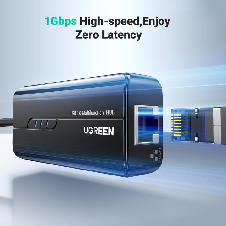 UGREEN Hub USB 3.0 Ethernet Adaptador Gigabit Ethernet Tarjeta Red LAN