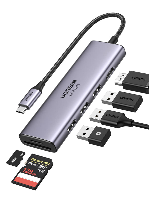 UGREEN Hub USB C 4K 60Hz, 6 En 1 USB C Hub a HDMI 4K 60Hz