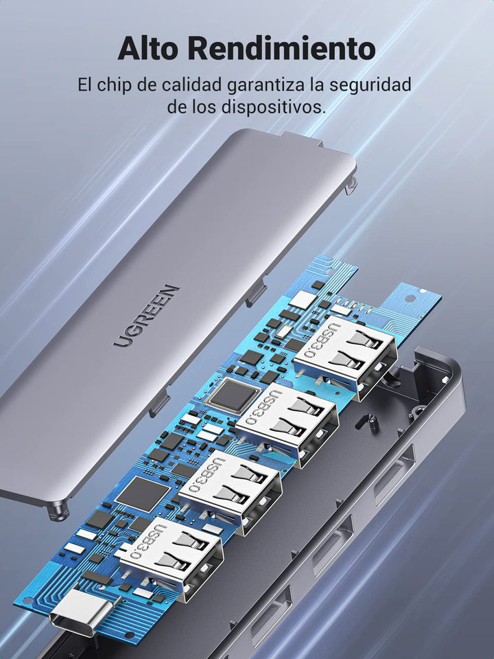 UGREEN Hub USB C a USB 3.0 4 Puertos Ladrón USB C 5Gbps Adaptador