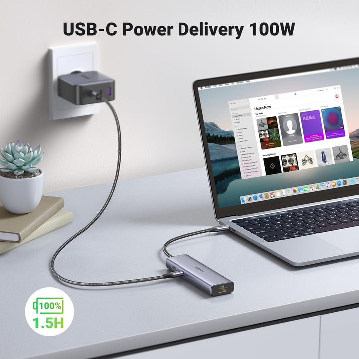 UGREEN Hub USB C Ethernet Gigabit RJ45 4K 30Hz HDMI