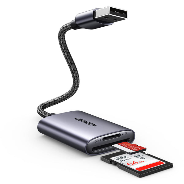 UGREEN Lector de Tarjetas USB 3.0 Leer Simultánea SD, Micro SD