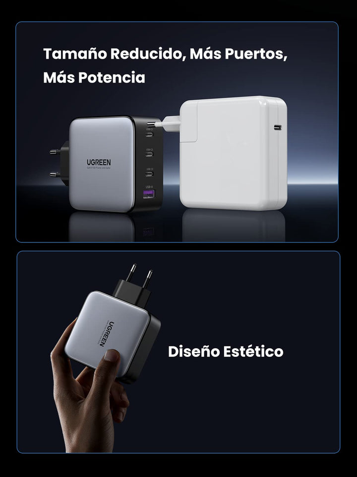 UGREEN Nexode 100W Cargador USB C GAN 4 Puertos