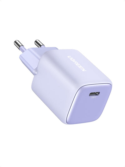 UGREEN Nexode Mini Cargador USB C GaN de 30W (Púrpura)