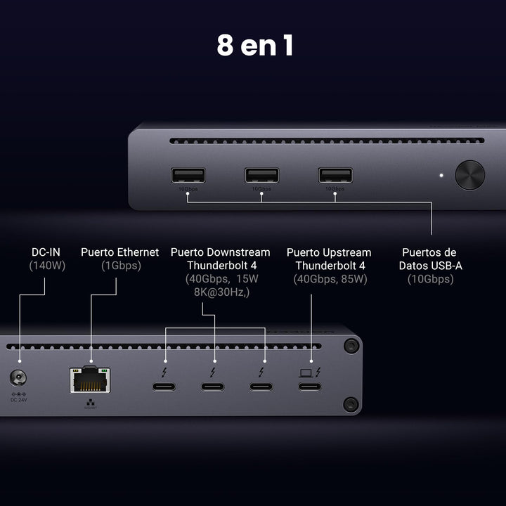 UGREEN Revodok MAX 208 Docking Station Thunderbolt 4 8 En 1