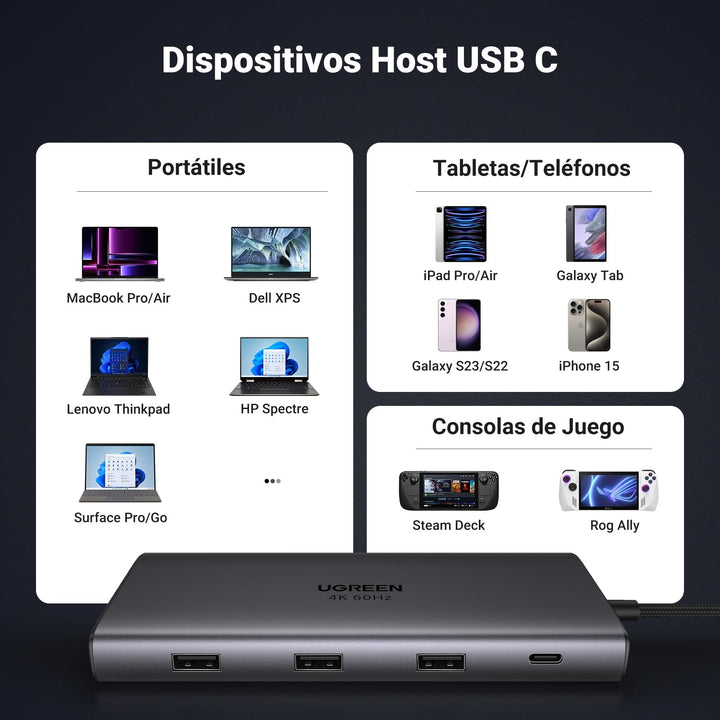 UGREEN Revodok Pro 109 Hub USB C 3.2 Gen 2 10Gbps