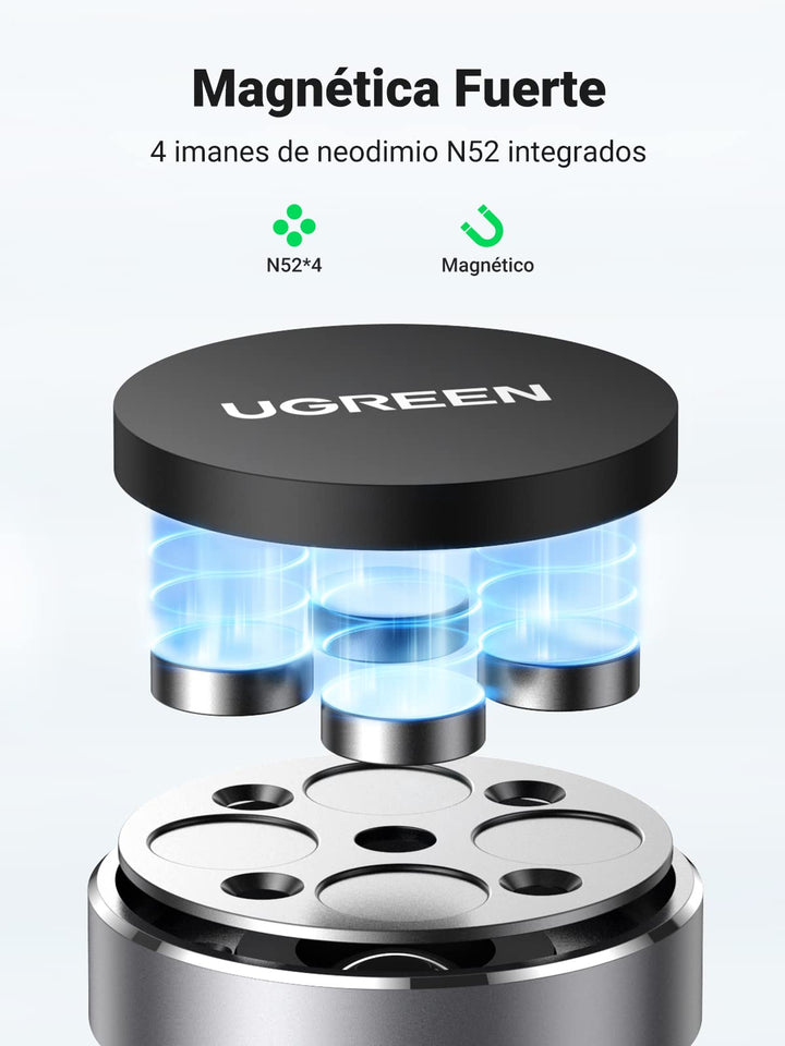 UGREEN Soporte Imán Coche Movil, Soporte Magnetico Móvil Coche