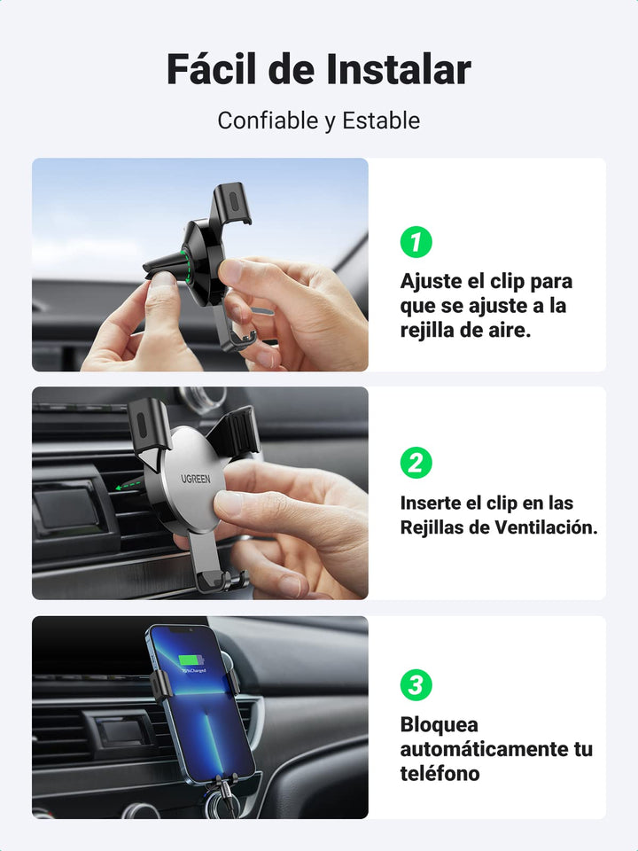 UGREEN Soporte Móvil Coche, Soporte Télefono Coche por Gravedad