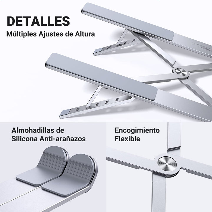 UGREEN Soporte Portátil de Aluminio, Soporte para Ordenador Portatil