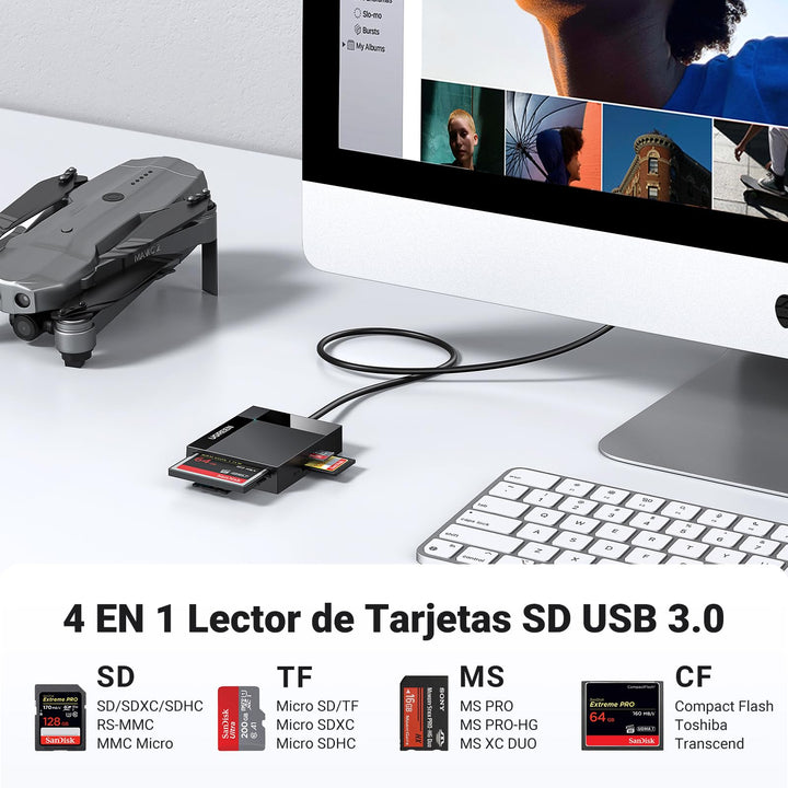 UGREEN USB 3.0 Lector de Tarjetas Lector SD Micro SD 