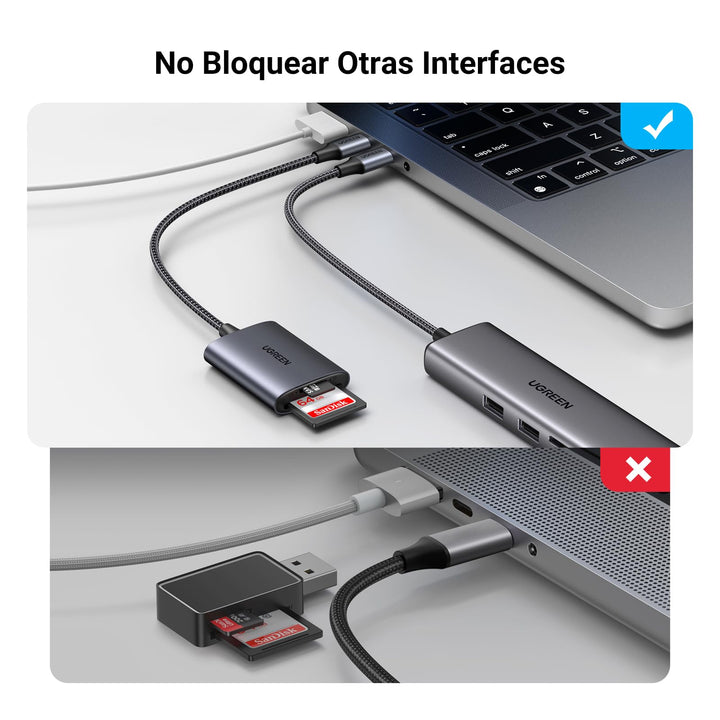 UGREEN USB C Lector de Tarjetas SD MicroSD Card Reader Adaptador
